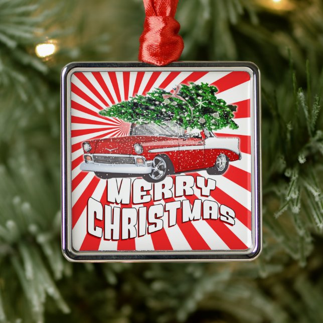 God jul Vintage Classic Car-jul Julgransprydnad Metall (Träd)