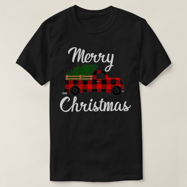 God jul Vintage Farm Lastbil T Shirt (Design framsida)