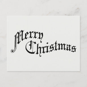 God jul Vintage Gamla fashioned Typography Helg Vykort