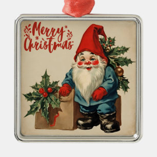 God jul Vintage Gnome Julgransprydnad Metall