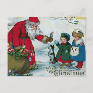 "God jul" vintage Helg Vykort