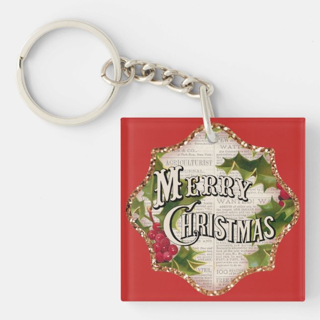 God jul Vintage Helgdag Gift (Framsidan)