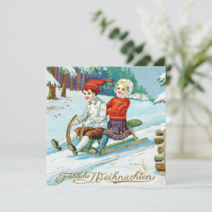 God jul vintage helgdag julkort