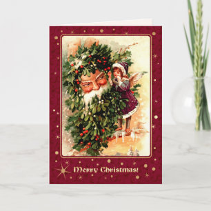 God Jul. Vintage jul Angel Helgkort