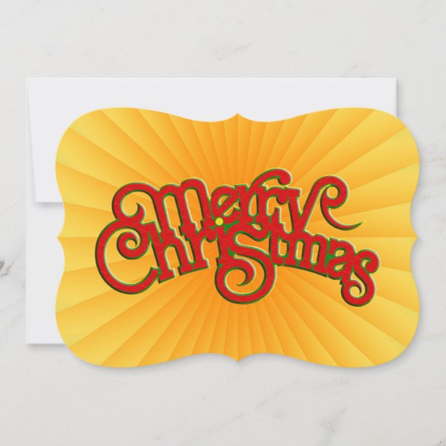 GOD JUL - vintage Julafton textdesign Julkort (Framsida)