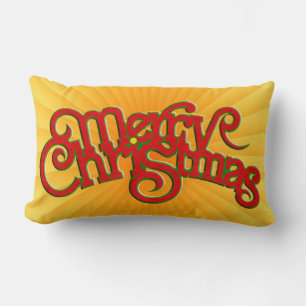 GOD JUL - vintage Julafton textdesign Lumbarkudde