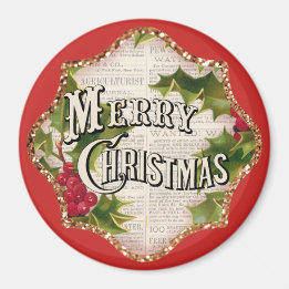 God jul Vintage Land Gift Magnet