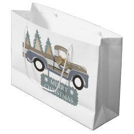 God jul Vintage Pickupa och Julgranar