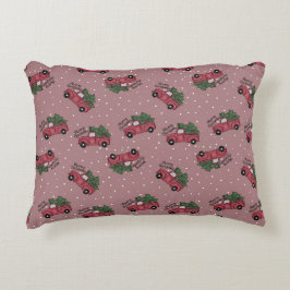 God jul Vintage Red Lastbil Prydnadskudde