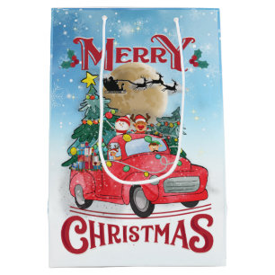 God jul Vintage Red Santa Lastbil