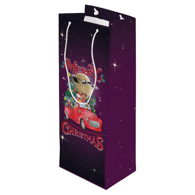 God jul Vintage Red Santa Lastbil (Baksidan Vinklad)