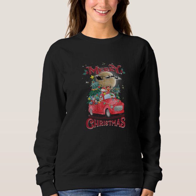 God jul Vintage Red Santa Lastbil T Shirt (Framsida)