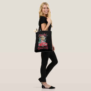God jul Vintage Red Santa Lastbil Tygkasse