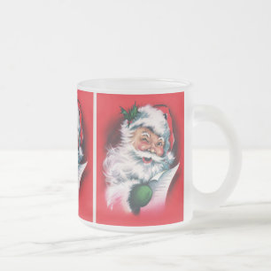 god jul,vintage,retro,Jultomten,lycklig SA Frostad Glasmugg