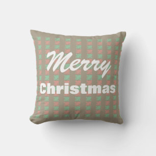 God Jul Vintage Rutigt Kudde