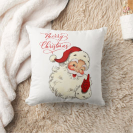 God jul vintage Santa family ho helgdag Kudde