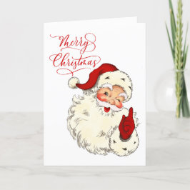 God jul vintage Santa helgdag ho Helgkort