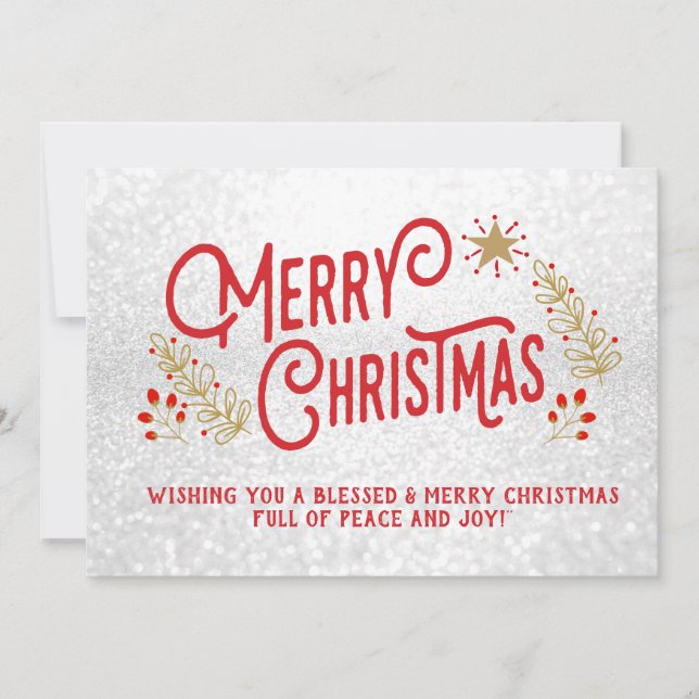 God jul, Vintage Stil Kort (Framsida)