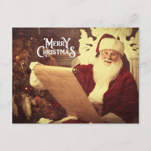 God Jul Vintage Tomte Helg Vykort