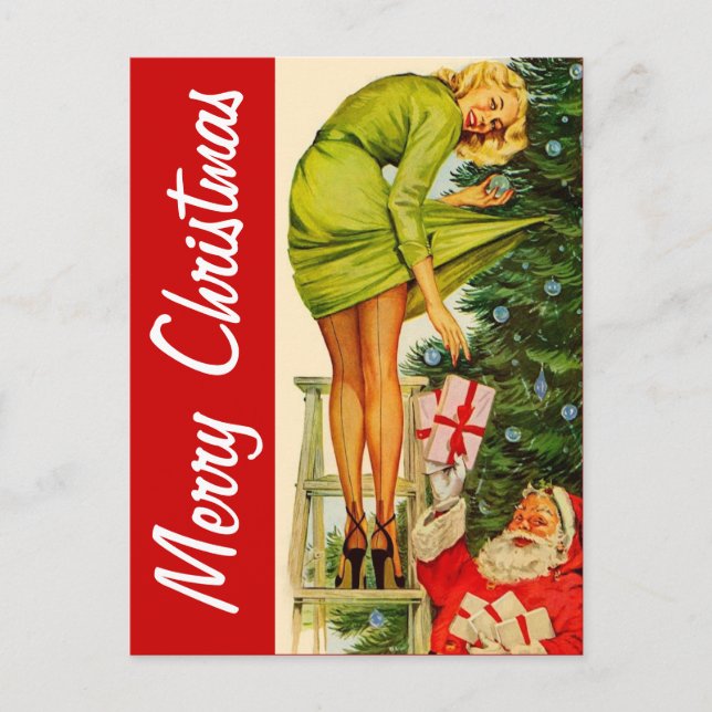 God jul Vintage vykort (Framsida)