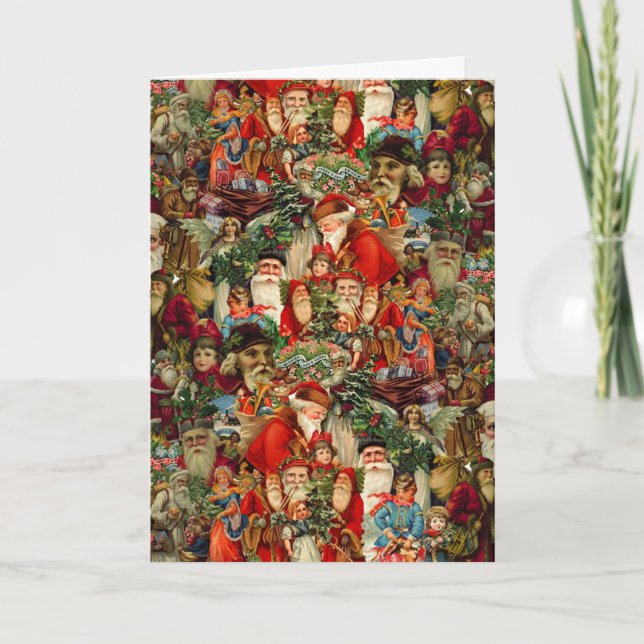 God jul!! Vintagehälsningkort Helgkort (Framsida)