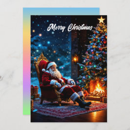 God Jul vinter firande tomte magi Inbjudningar