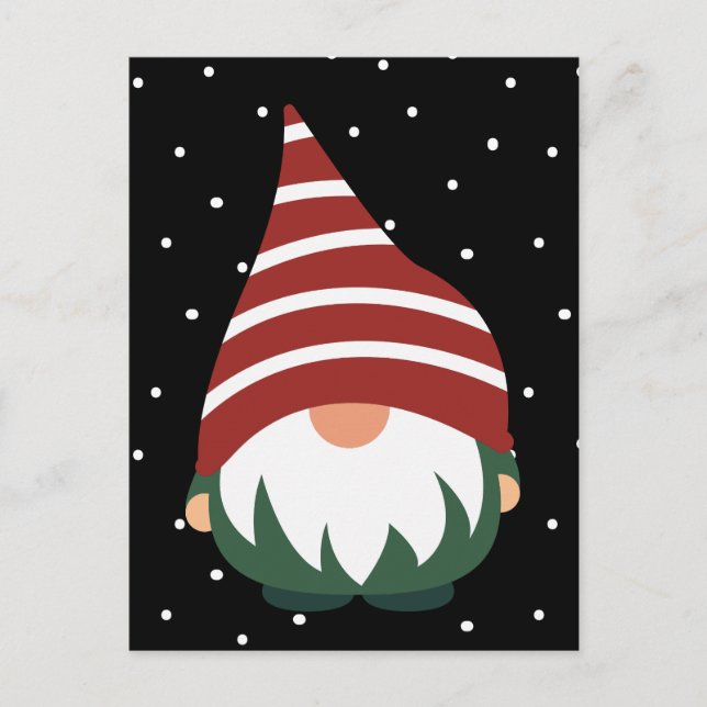 GOD JUL | Vinter Gnoms Julkort Vykort (Framsida)