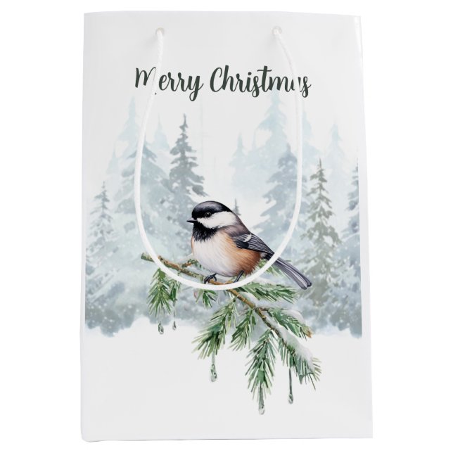 God Jul Vinter Gran Träd Talgoxe (Framsidan)