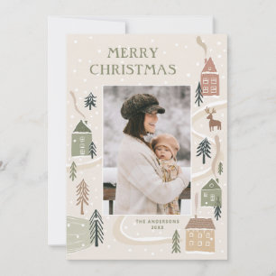 God Jul   Vinter Mysig By Familjefoto Julkort