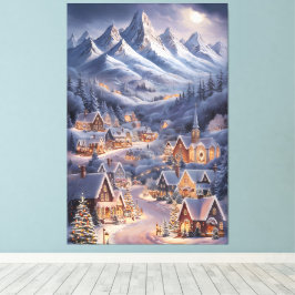 God Jul Vinter Värld Julkort Canvastryck