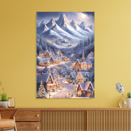 God Jul Vinter Värld Julkort Canvastryck