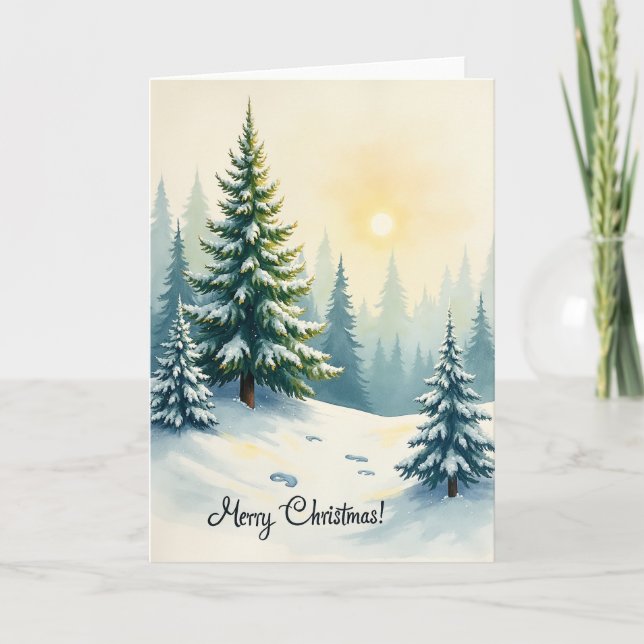 God Jul Vinter Värld Julkort Kort (Framsida)