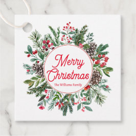 god jul vintergrått skript gåvor etiketter