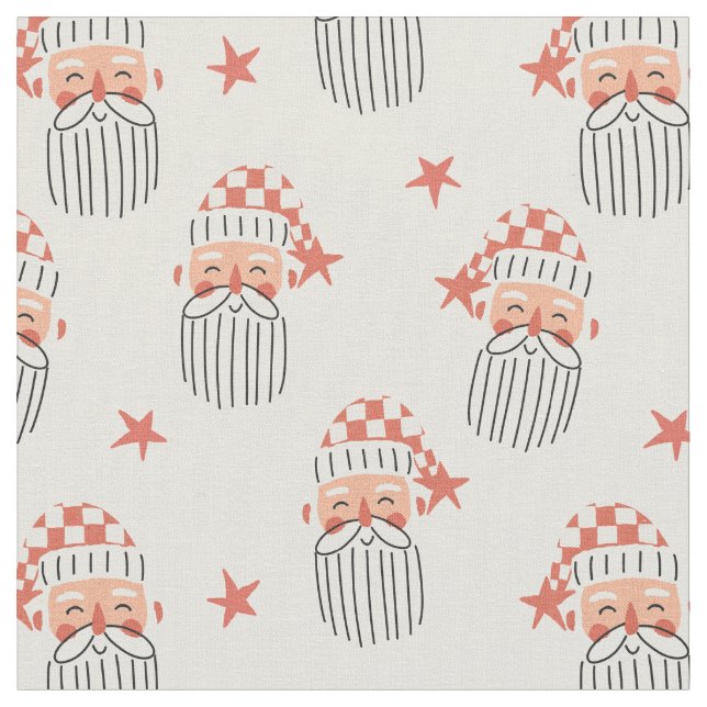 God jul vintersfest tomte ansikte förskola  tyg (Närbild)