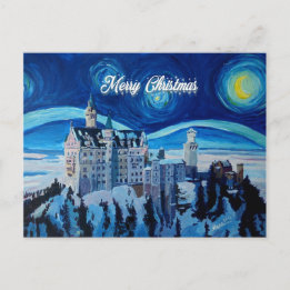 God jul vinterslott vykort