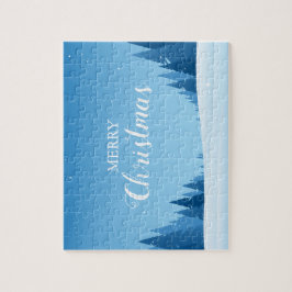 God jul vintersnöslandskap pussel