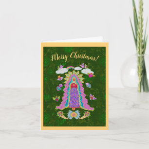 God jul Virgin Mary-mappat anteckningskort