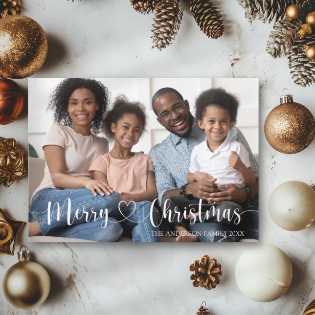 God Jul Vit helsidesfoto Vykort (Skapare uppladdad)