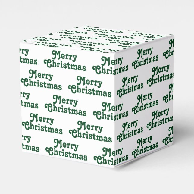 God jul vit mörk grönt söt text mönster presentaskar (Framsidan Sidan)