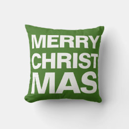 GOD JUL - vit på röd och vit på grönten Kudde