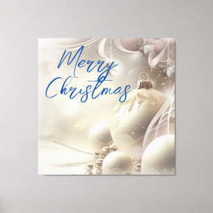 God jul Vita julprydnader Canvastryck