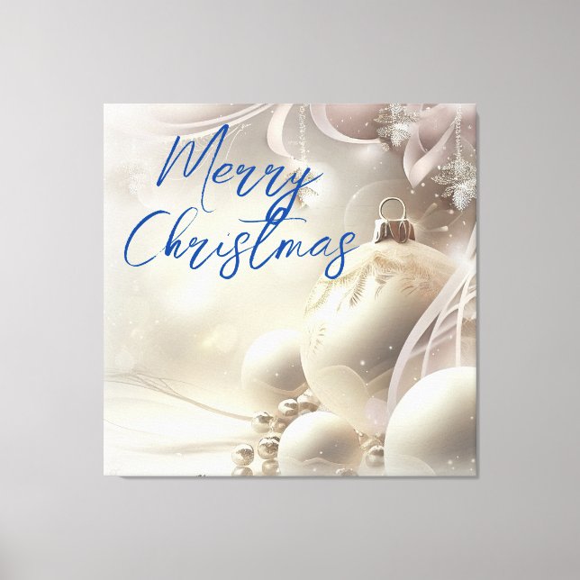 God jul Vita julprydnader Canvastryck (Framsida)