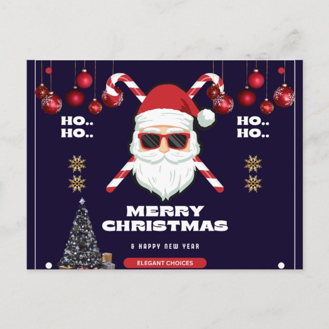 God jul vykort - en Perfekt Helgdag Greet (Framsida)