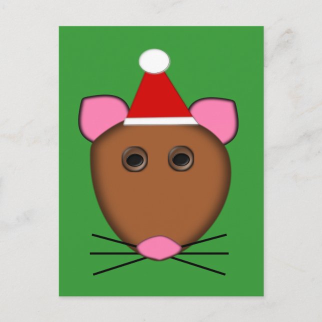God jul vykort för mus (Framsida)