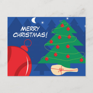 God jul vykort med söt tennisdesign
