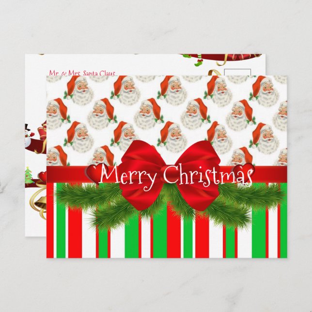 God jul vykort Nordpolen (Fram/baksida)