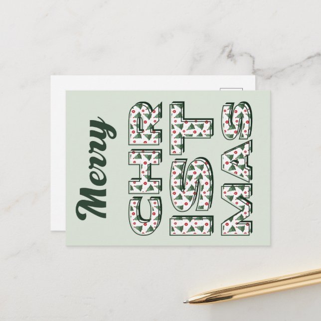 God jul vykort. Säsonhälsningar. Vykort (Fram/Back In Situ)