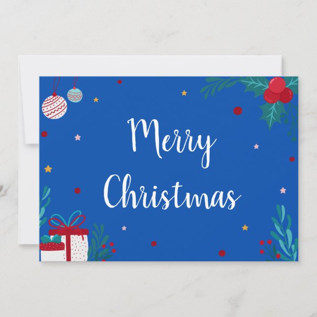 God jul w/Ornaments, Presenter och Garland Inbjudningar (Framsida)