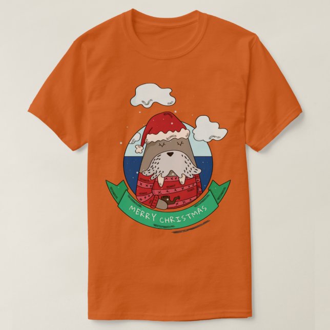 God jul Walrus T Shirt (Design framsida)