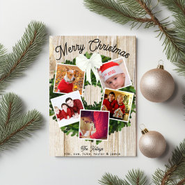 God jul WAN 5 Photo Personlig Family Julkort